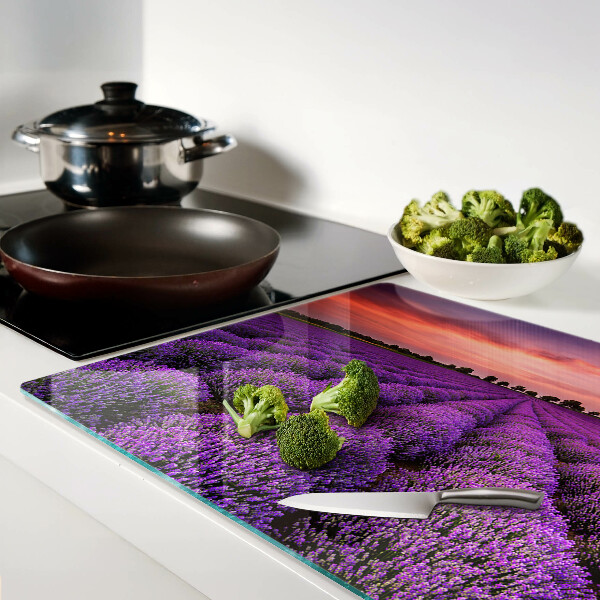 Tabla de cortar Campo de lavanda al atardecer