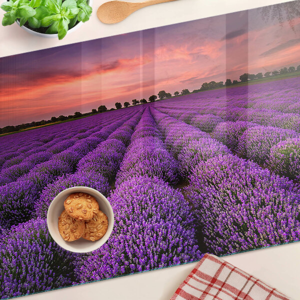 Tabla de cortar Campo de lavanda al atardecer