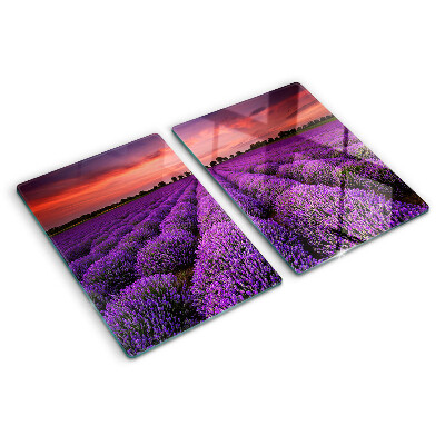 Tabla de cortar Campo de lavanda al atardecer