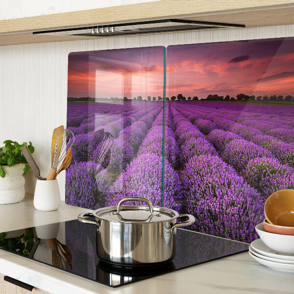 Tabla de cortar Campo de lavanda al atardecer