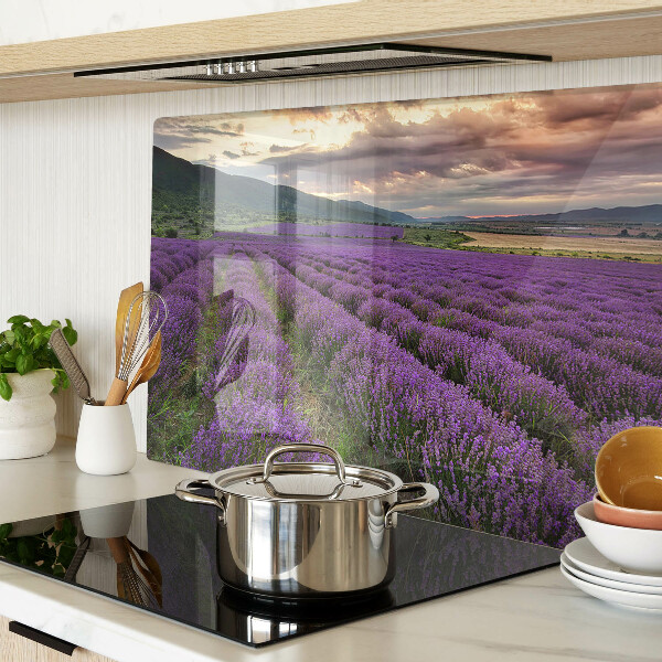 Tabla de cocina Campo de lavanda al atardecer