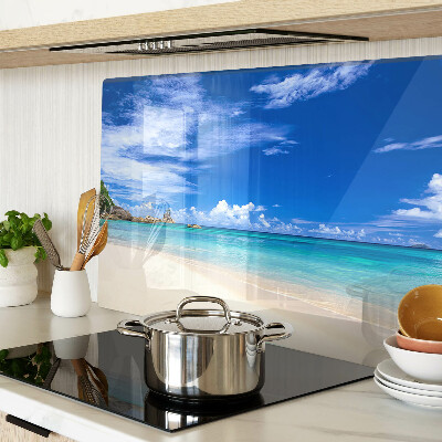 Tabla para cortar Playa tropical con cielo azul