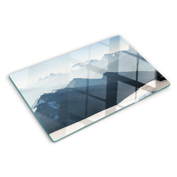 Tabla de cortar Paisaje de montaña en las nubes