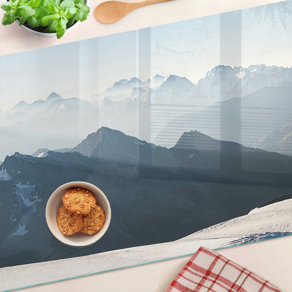 Tabla de cortar Paisaje de montaña en las nubes