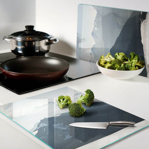 Tabla de cortar Paisaje de montaña en las nubes