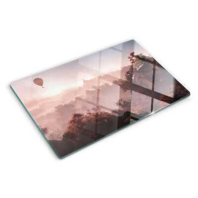 Tabla para cortar Globo aerostático sobre el paisaje