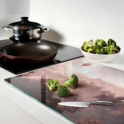 Tabla para cortar Globo aerostático sobre el paisaje