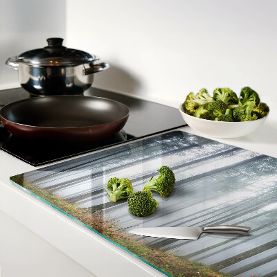 Tabla de cortar de cristal Bosque brumoso