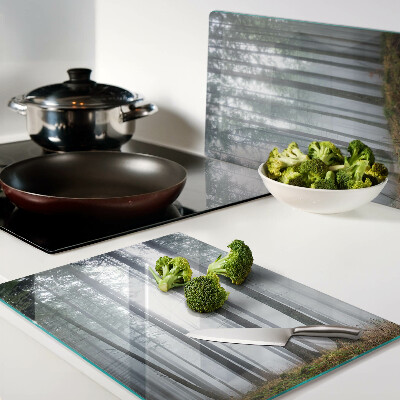 Tabla de cortar de cristal Bosque brumoso