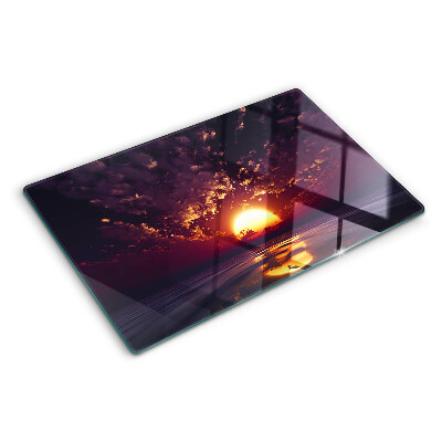 Tabla de cortar Puesta de sol sobre el mar