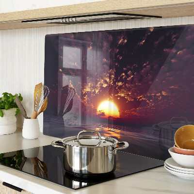 Tabla de cortar Puesta de sol sobre el mar