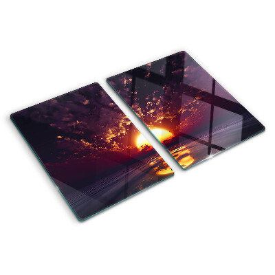 Tabla de cortar Puesta de sol sobre el mar