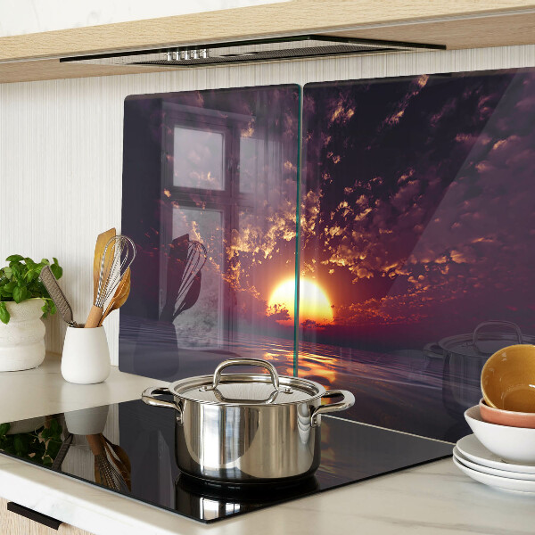 Tabla de cortar Puesta de sol sobre el mar