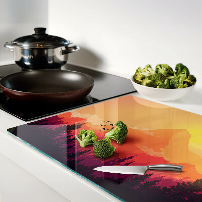 Tabla para cortar Paisaje de montaña al atardecer