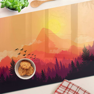 Tabla para cortar Paisaje de montaña al atardecer