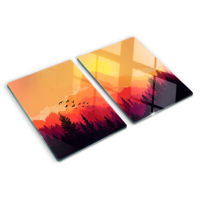 Tabla para cortar Paisaje de montaña al atardecer