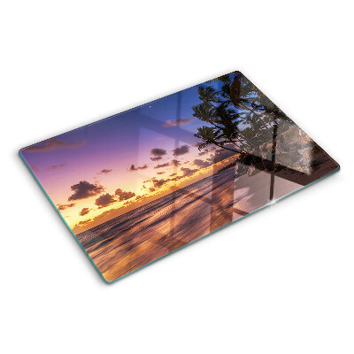 Tabla para cortar Puesta de sol sobre la playa
