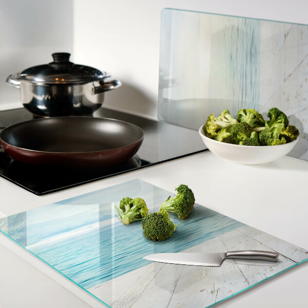 Tabla de cortar El mar y el embarcadero de madera