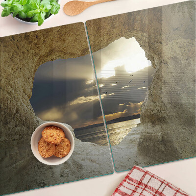 Tabla de cortar Vista del mar a través de la gruta