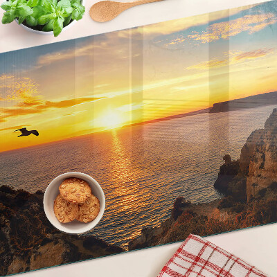 Szklana deska do krojenia Zachód słońca nad morzem