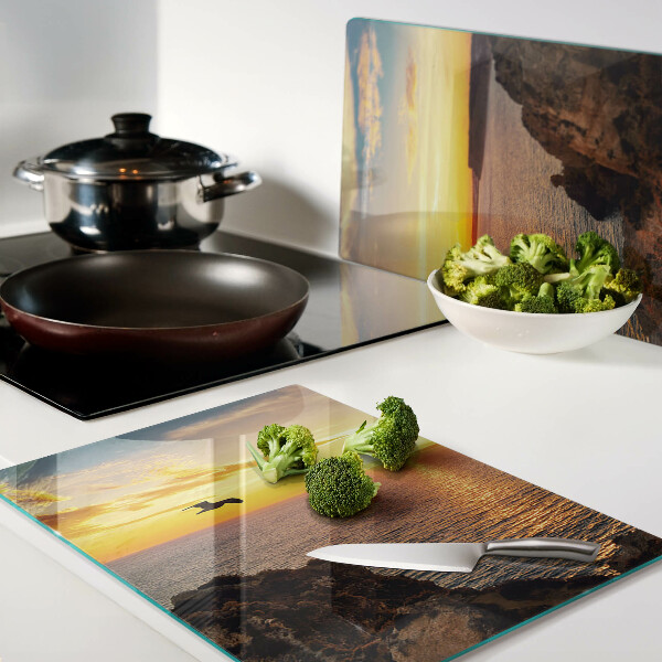 Tabla para cortar Puesta de sol sobre el mar