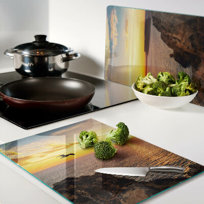 Tabla para cortar Puesta de sol sobre el mar