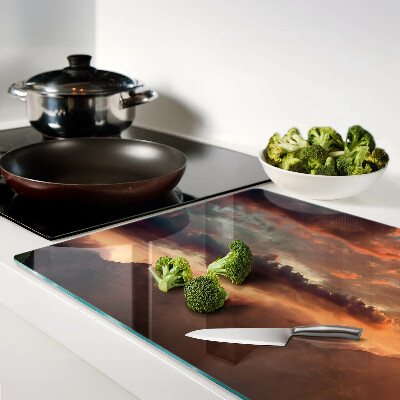 Szklana deska do krojenia Zachód słońca nad górami