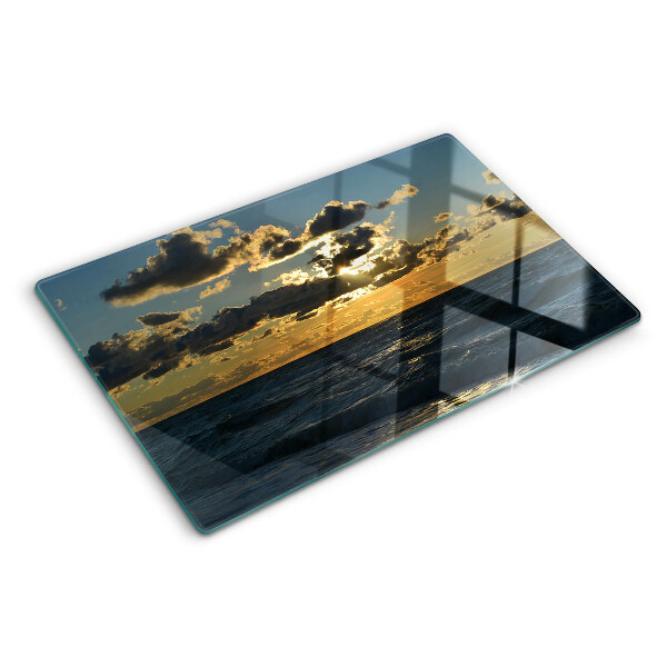 Tabla de cocina Puesta de sol sobre el mar