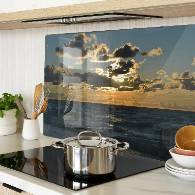 Tabla de cocina Puesta de sol sobre el mar