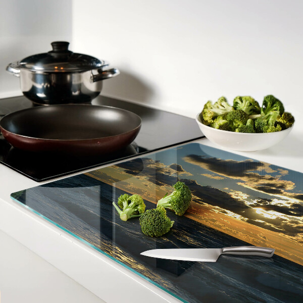 Tabla de cocina Puesta de sol sobre el mar