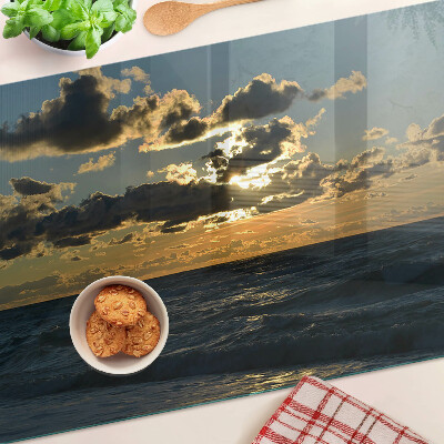 Tabla de cocina Puesta de sol sobre el mar