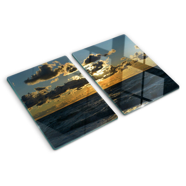 Tabla de cocina Puesta de sol sobre el mar