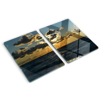 Szklana deska kuchenna Zachód słońca nad morzem