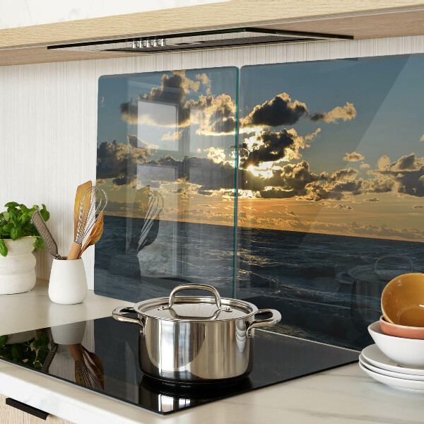 Tabla de cocina Puesta de sol sobre el mar