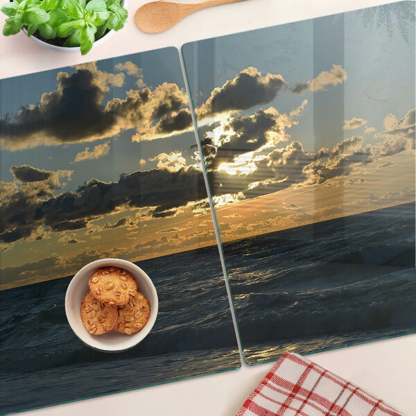 Tabla de cocina Puesta de sol sobre el mar