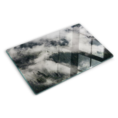 Tabla de cortar de cristal Montañas en las nubes
