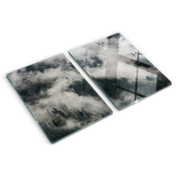 Tabla de cortar de cristal Montañas en las nubes