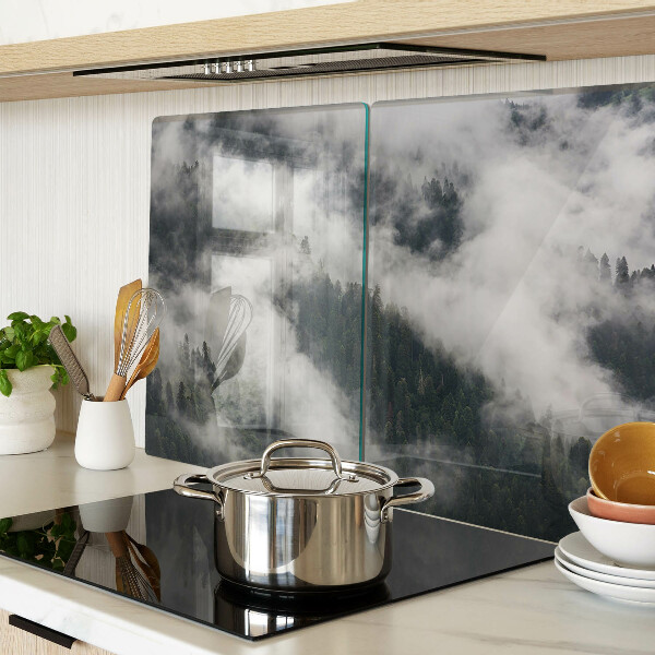 Tabla de cortar de cristal Montañas en las nubes