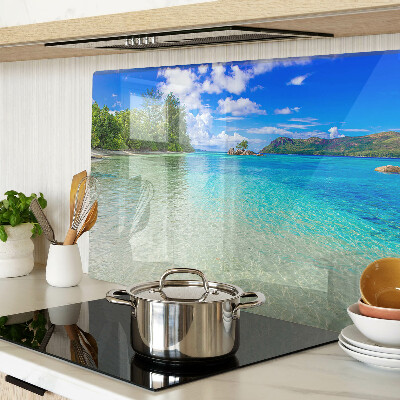 Tabla de cortar Playa tropical con agua azul