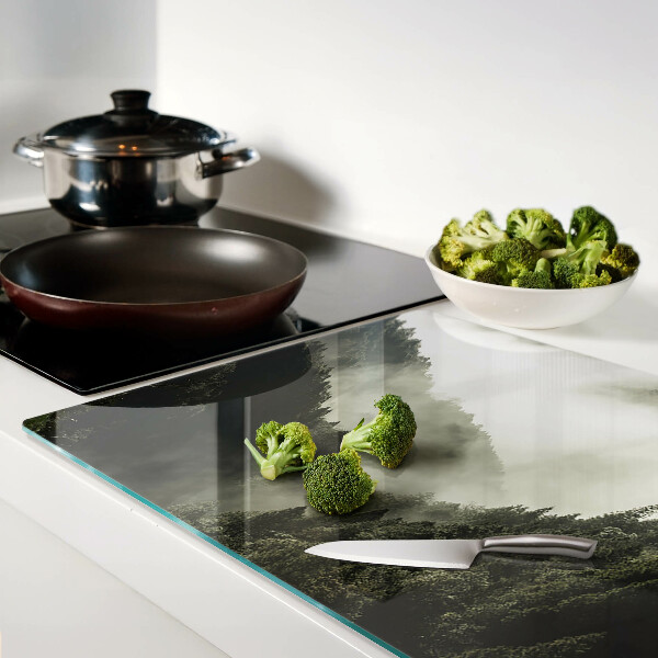 Tabla de cocina Paisaje de montaña con niebla