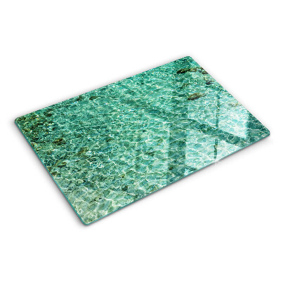 Tabla de cortar de cristal Patrón de agua de la piscina