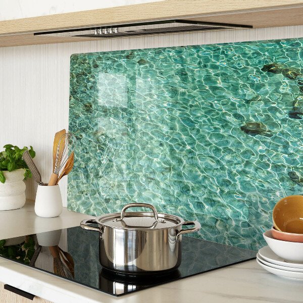 Tabla de cortar de cristal Patrón de agua de la piscina