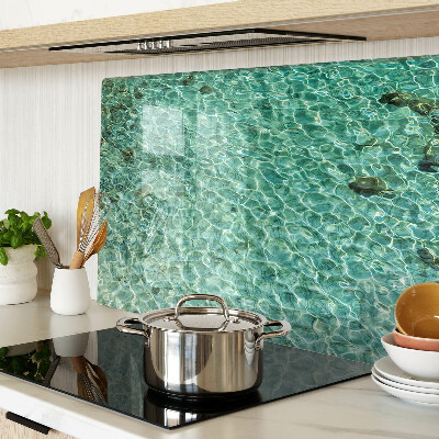 Tabla de cortar de cristal Patrón de agua de la piscina