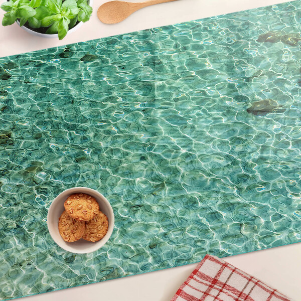 Tabla de cortar de cristal Patrón de agua de la piscina