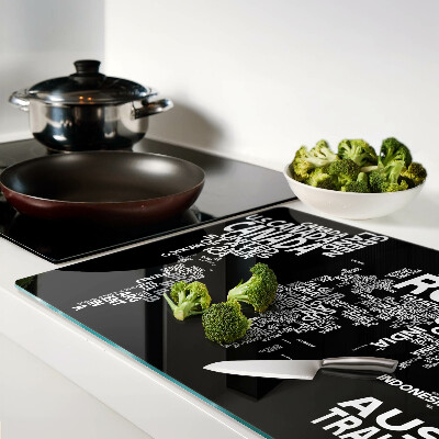 Tabla de cortar Mapa del mundo con nombres de países