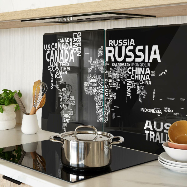 Tabla de cortar Mapa del mundo con nombres de países