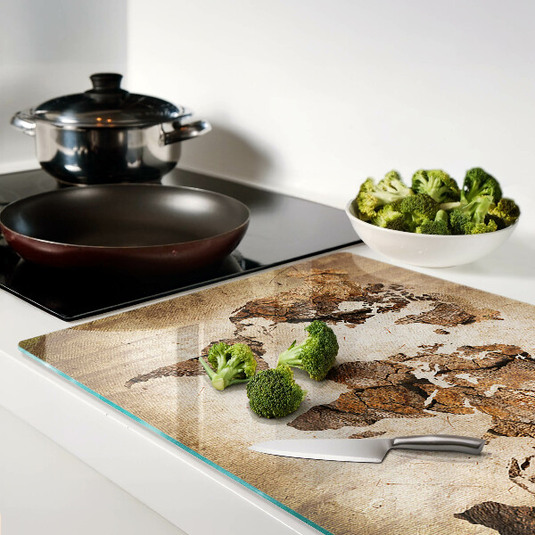 Tabla de cocina Mapa del mundo antiguo