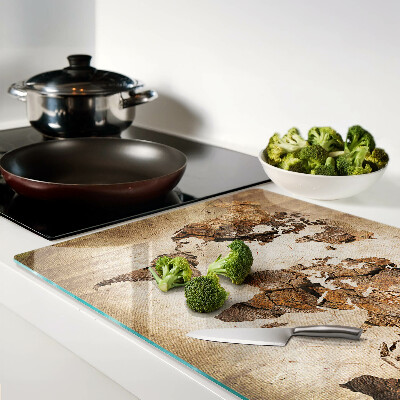 Tabla de cocina Mapa del mundo antiguo