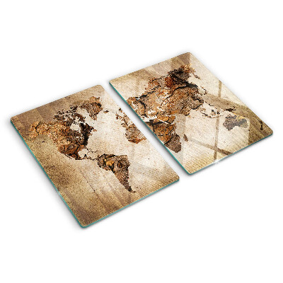 Tabla de cocina Mapa del mundo antiguo