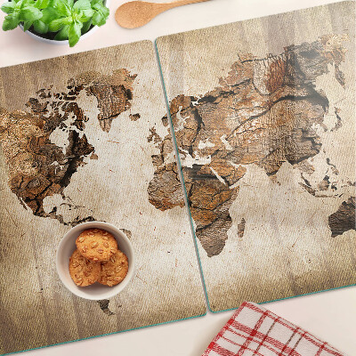 Tabla de cocina Mapa del mundo antiguo